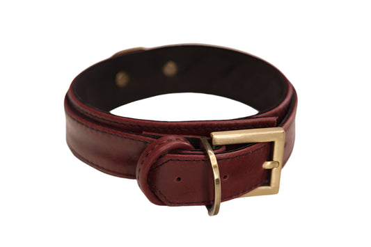 Red Wine and Antique Brass Collar