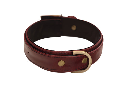 Red Wine and Antique Brass Collar