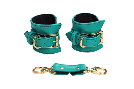 Teal and Gold Cuff Set