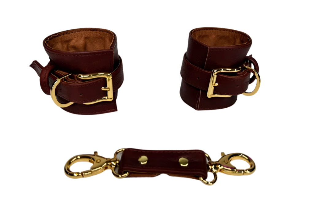 Dark Brown and Gold Cuff Set