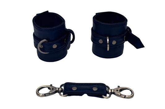 Black and Antique Brass Cuff Set