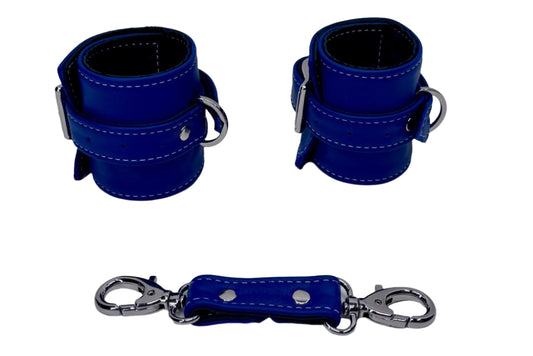 Dark Blue and Silver Cuff Set