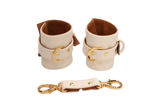 White and Gold Cuff Set