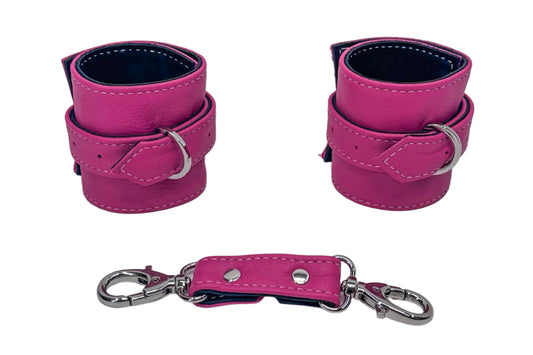Hot Pink and Silver Cuff Set