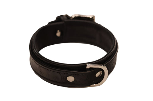 Black Tooled and Silver Collar
