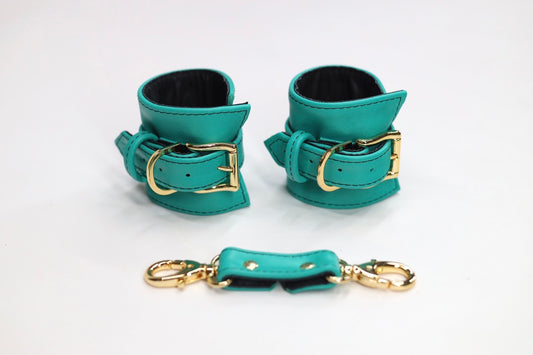 Teal and Gold Cuff Set