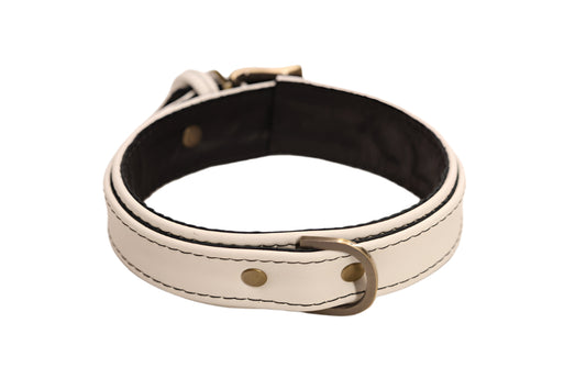 White and Antique Brass Collar