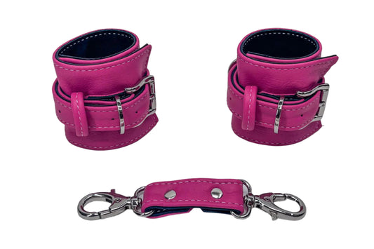 Hot Pink and Silver Cuff Set